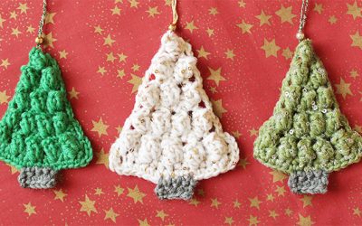 Crochet a Christmas tree shaped ornament