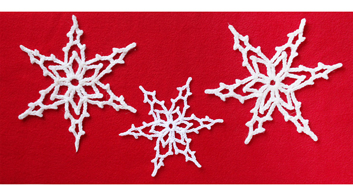 Crochet an easy two-round snowflake