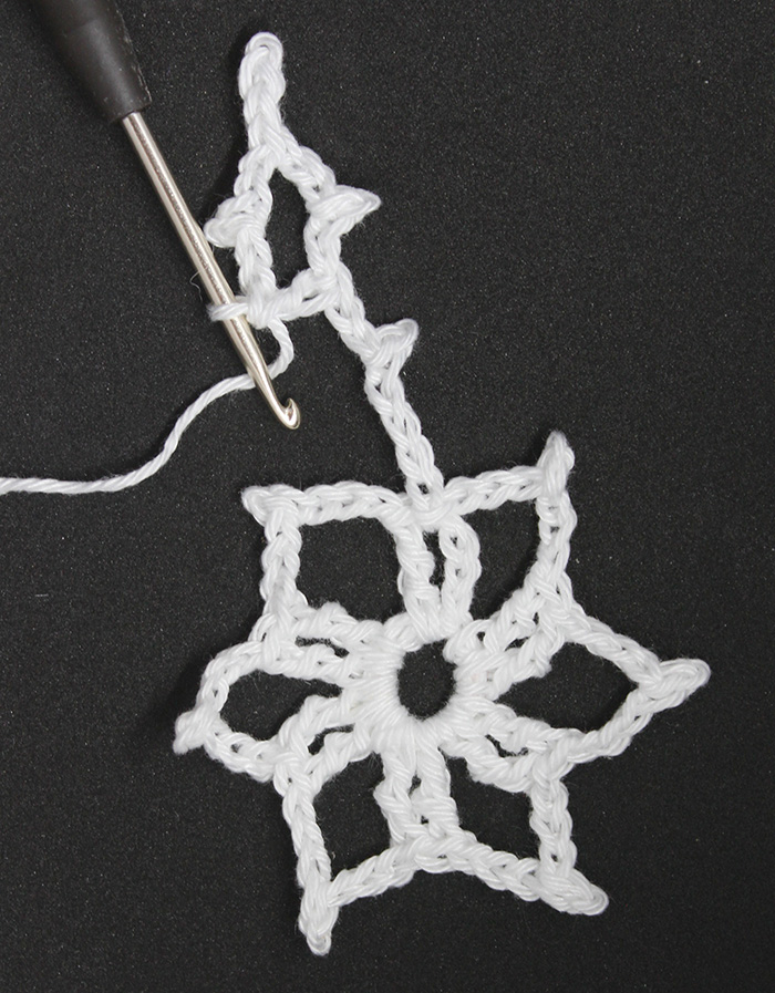 round 2 crochet snowflake