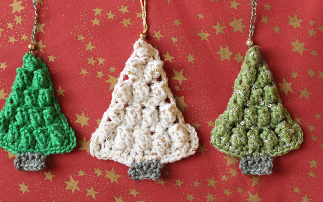 bobble stitch Christmas tree tutorial