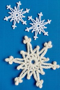 pin for crochet snowflake