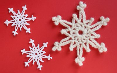 Quick 2-round crochet snowflake, improved version