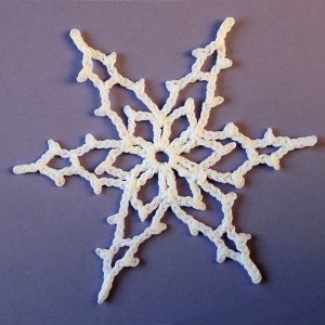 lacey 2-round crochet snowflake