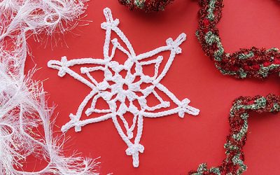 Crochet lace snowflake tutorial and chart