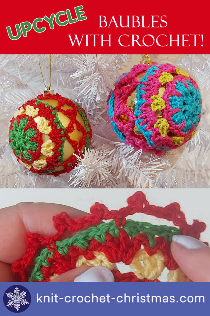 upcycled baubles pin
